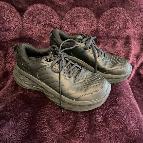 Hoka One One Bondi SR Womens Running Shoes Size 7.5 Slip Resistant 1110521-BBLC - Picture 3 of 10